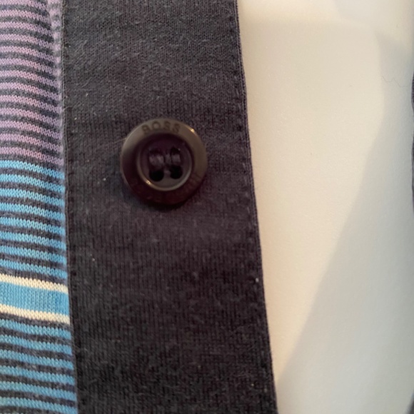 HUGO BOSS Mens Polo Shirt Sz S Striped - Picture 4 of 11